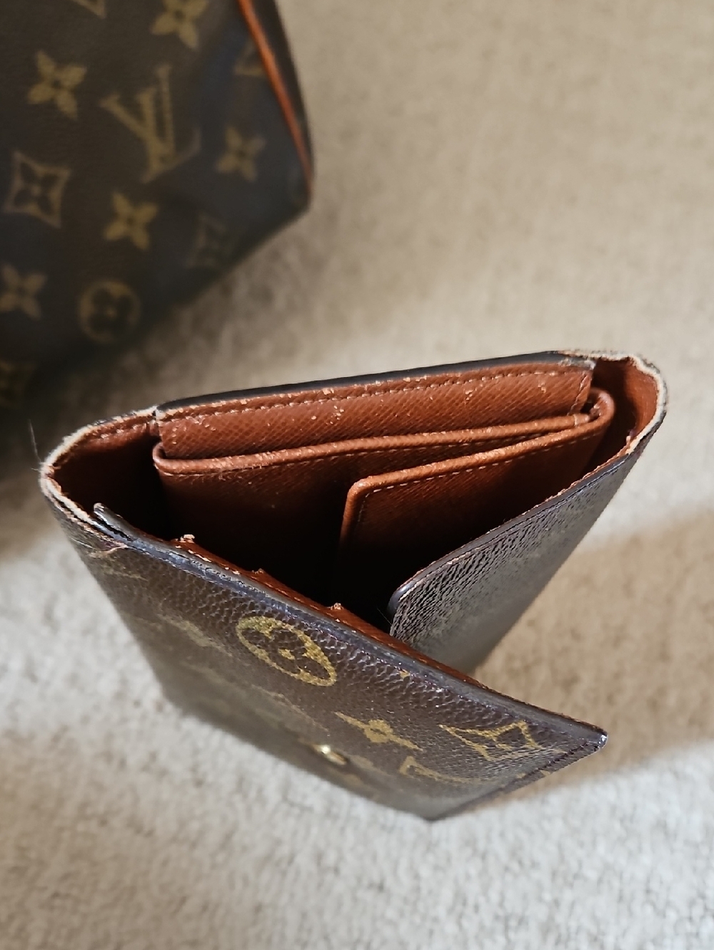 👜 AUTHENTIC 👜 Louis Vuitton Monogram SPEEDY 30 and Wallet Set - Brown Monogram - Picture 14 of 16
